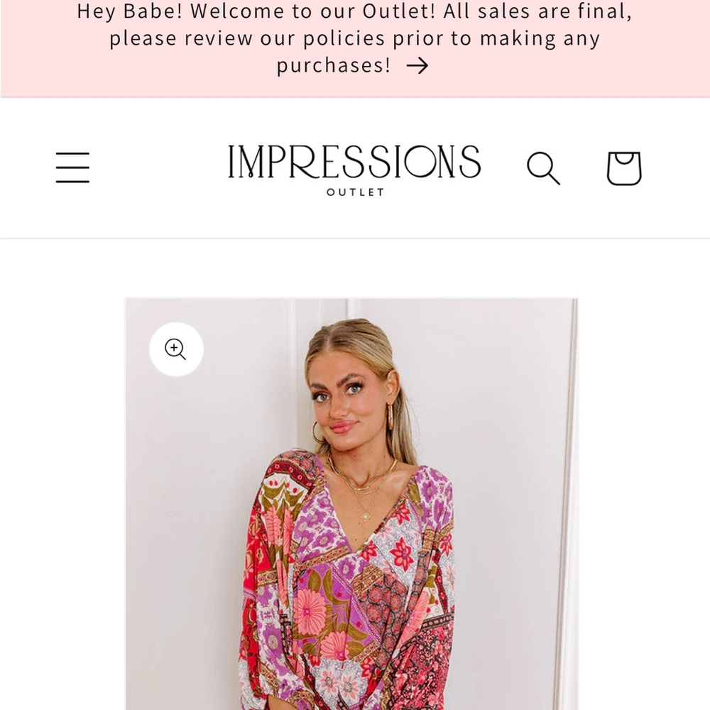 Impressions Vibrant Patchwork Dress